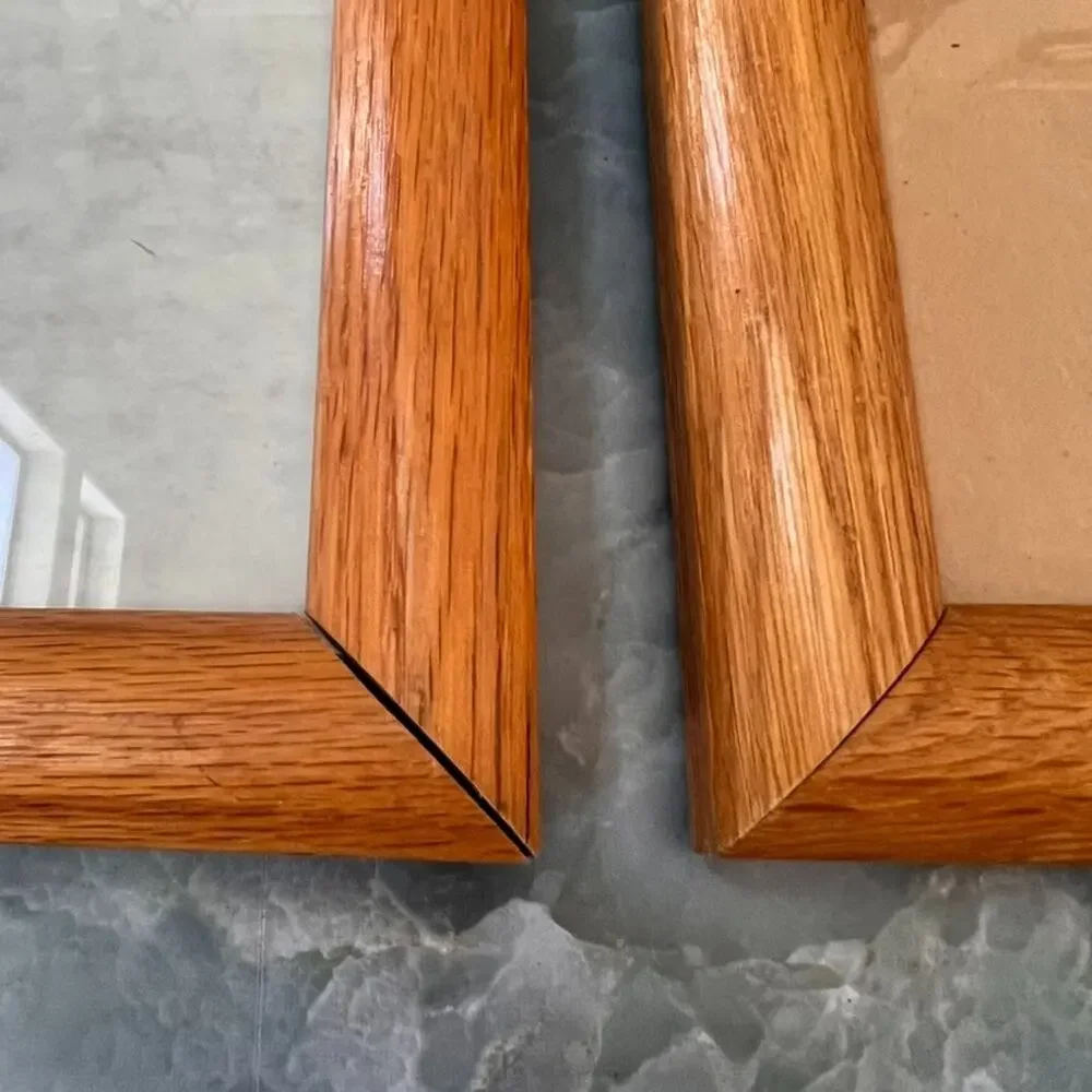 Vintage Solid Oak Picture Frames 11 x 9